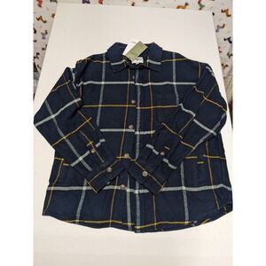 NWT Goodfellow & Co Mens Navy Blue Plaid Flannel Shirt Jacket Shacket Large